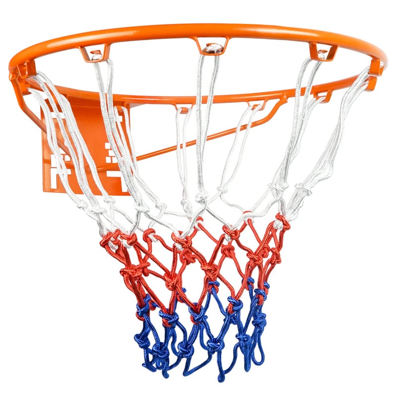 Aoneky Basketball Rim Replacement, Standard 18" Size Basketball Goal Hoop with Net Orange - Image 1